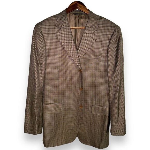 Canali Multicolored Houndstooth Silk & Wool Sport Coat 42R - Picture 1 of 10